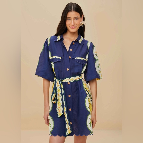 FARM Rio Dresses & Skirts - 🔥🔥🔥NEW Farm Rio Amazon Garden Cream Tropical Floral Mini Dress